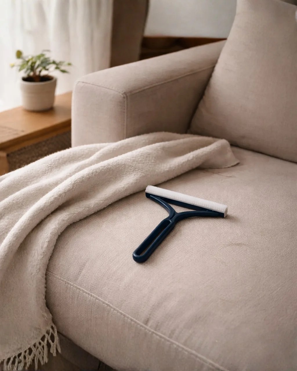 The Everyday Brush on sofa — lifestyle hero